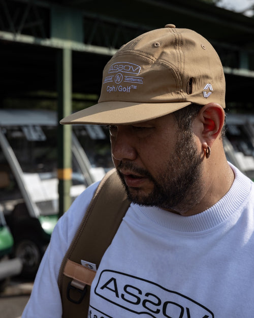 AS2OV×Cph/Golf™ #OVERSIZED MOCK NECK TEE WHITE