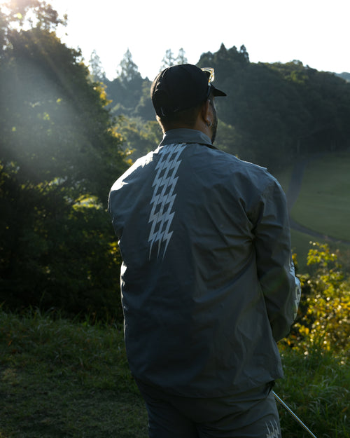 #THUNDER STRIPES W-P JACKET GRAY