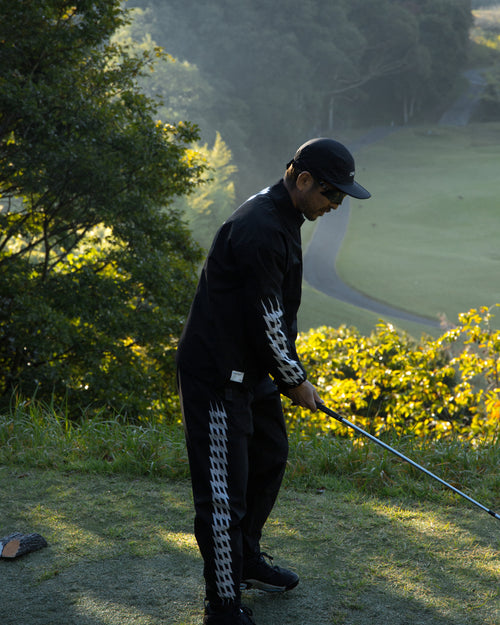 #THUNDER STRIPES W-P JACKET BLACK