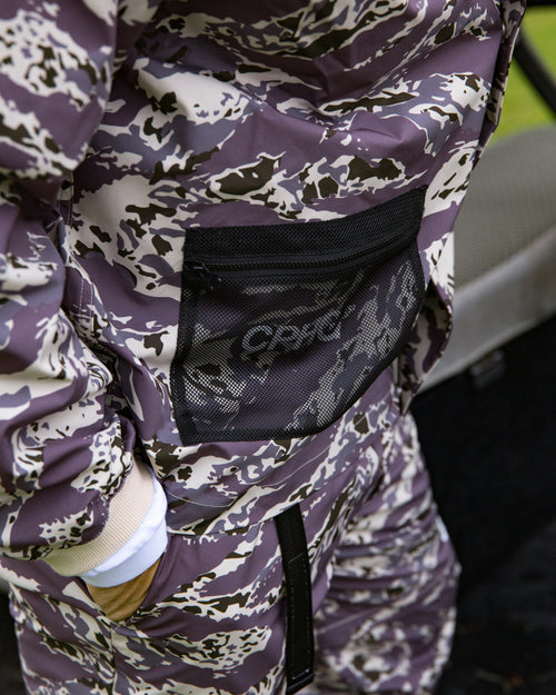#TACTICAL NO-COLLAR JACKET GRAY CAMO