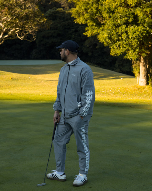 #THUNDER STRIPES W-P JACKET GRAY