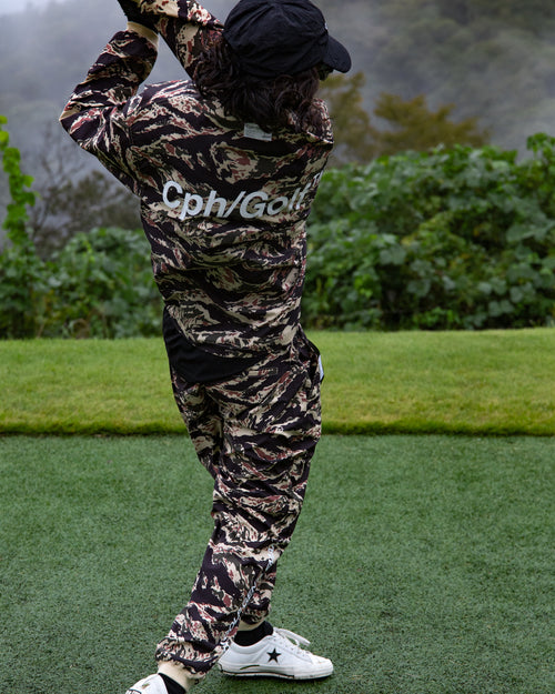 #TACTICAL NO-COLLAR JACKET KHAKI CAMO