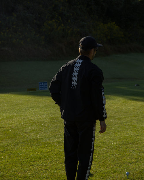 #THUNDER STRIPES W-P JACKET BLACK