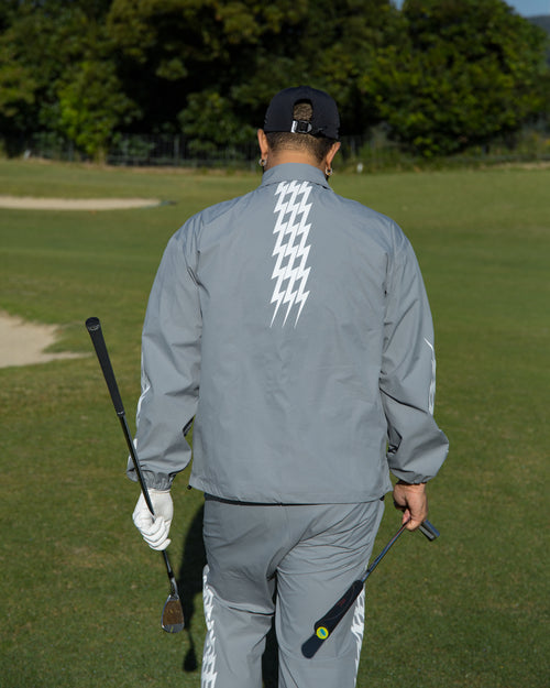 #THUNDER STRIPES W-P JACKET GRAY