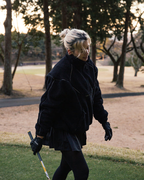 #REFLECTIVE TAPE BOA FLEECE JKT BLACK