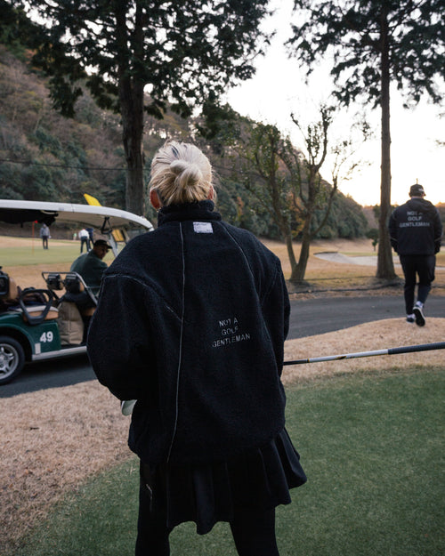 #REFLECTIVE TAPE BOA FLEECE JKT BLACK