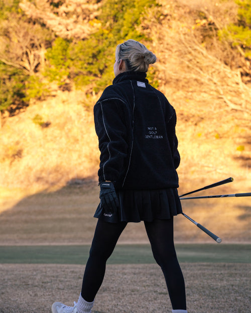 #REFLECTIVE TAPE BOA FLEECE JKT BLACK