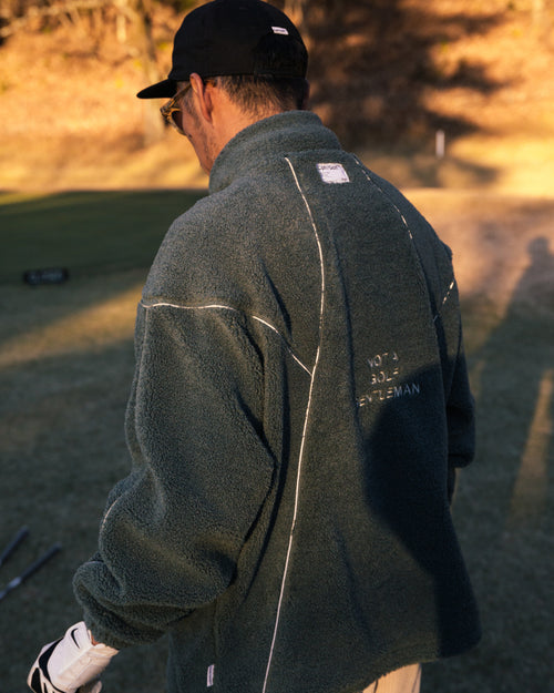 #REFLECTIVE TAPE BOA FLEECE JKT SAGE