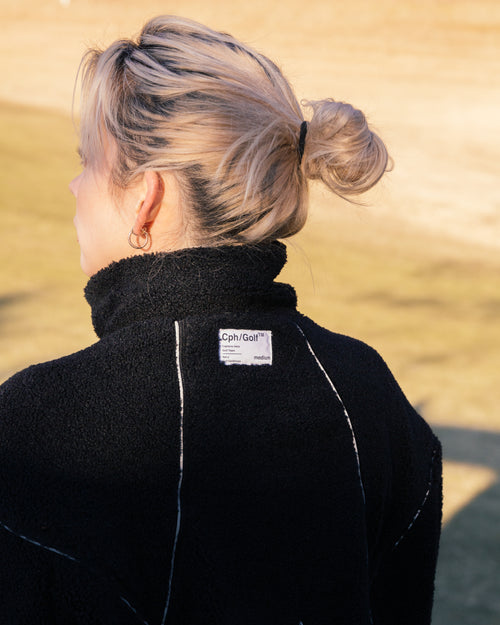 #REFLECTIVE TAPE BOA FLEECE JKT BLACK