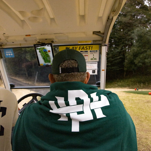 #OVERLAP LOGO FLAT VISOR CAP GREEN