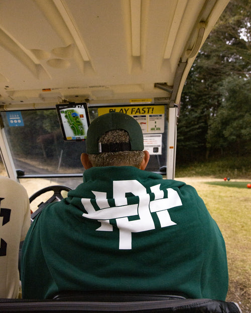 #OVERLAP LOGO FLAT VISOR CAP GREEN