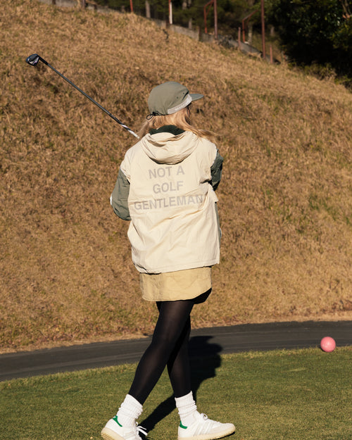 #REFLECTIVE LOGO TEC HOOD JKT CREAM × SAGE