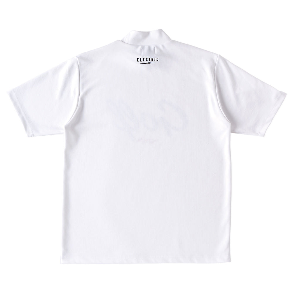 GOLF LOGO MOCK NECK S/S TEE WHITE – RUFFLOG