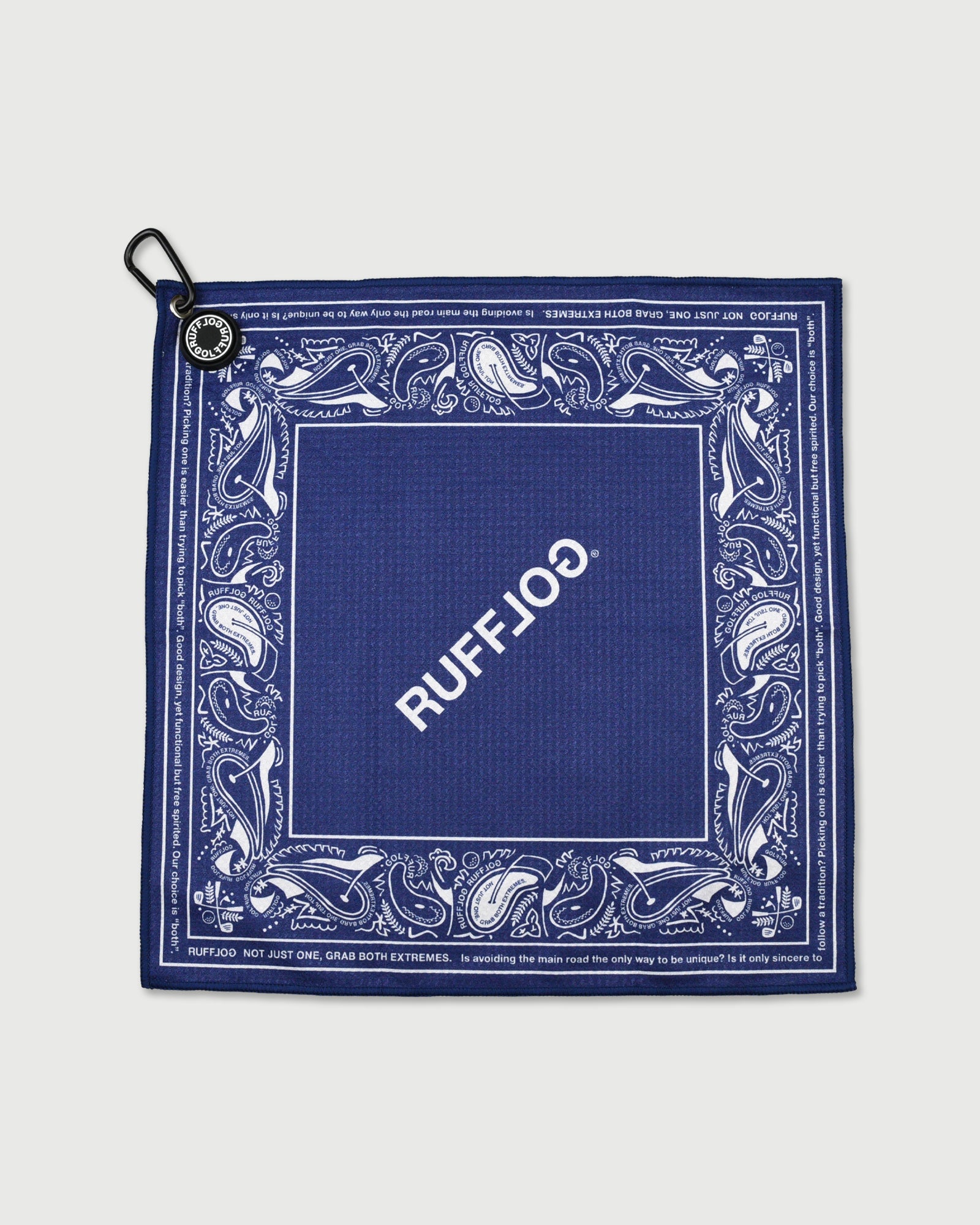 沖縄限定】FR2 GOLF Paisley Pattern Magnet Golf Towel | Turquoise