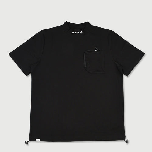 HEAD AND TAIL LOGO OUT POCKET MOCK NECK SHIRTS