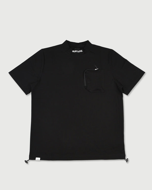 WM HEAD AND TAIL LOGO OUT POCKET MOCK NECK SHIRTS
