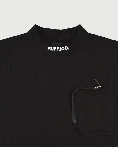 HEAD AND TAIL LOGO OUT POCKET MOCK NECK SHIRTS