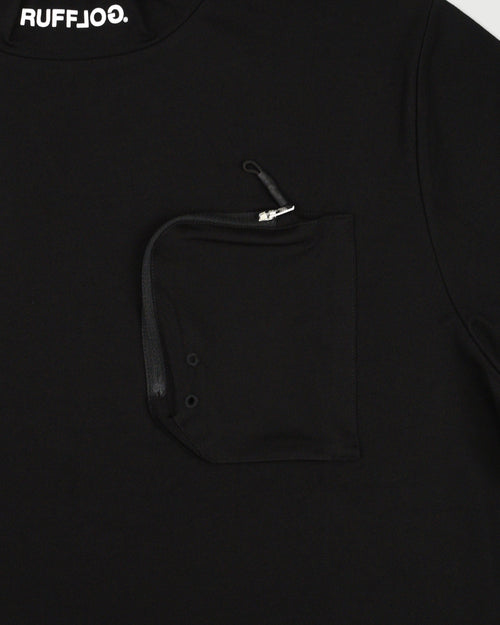 HEAD AND TAIL LOGO OUT POCKET MOCK NECK SHIRTS
