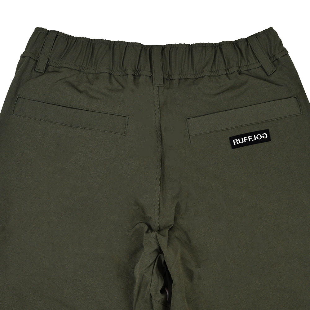 RUFFOLG ハイパーストレッチ　ゴルフショーツ　オリーブ HYPER STRETCH GOLF SHORTS KHAKI – RUFFLOG