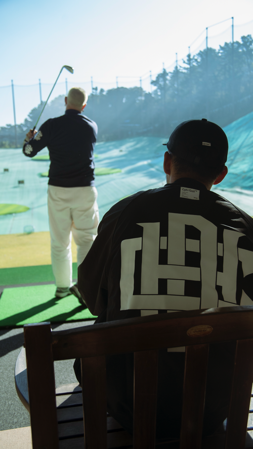 #OVERLAP LOGO NYLON PULLOVER BLACK