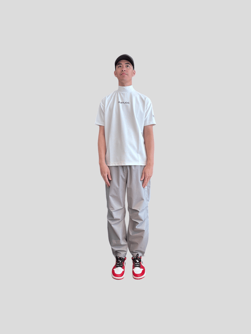 SQUARE RG LOGO MOCK TEE WHITE