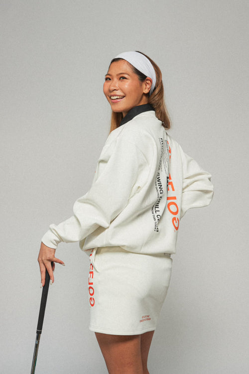 RUFFLOG RELAX SWEAT SKIRT WHITE