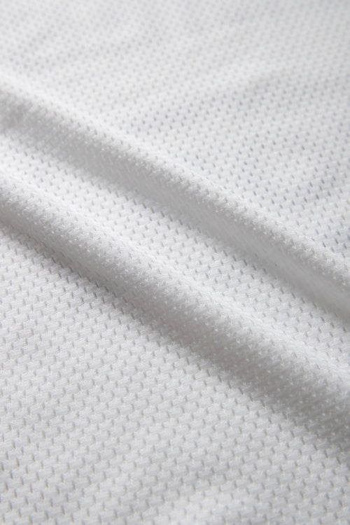 MESH SPONSORED MOCK TEE WHITE