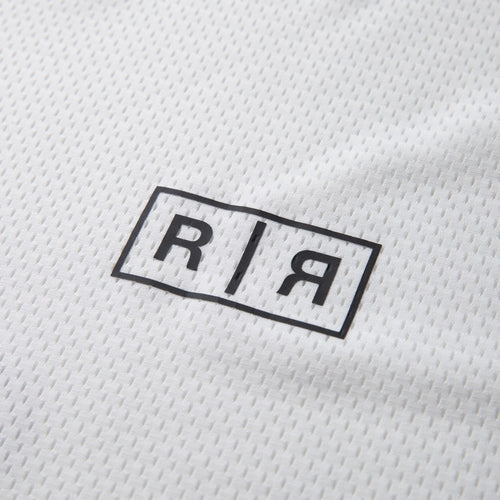 MESH SPONSORED MOCK TEE WHITE