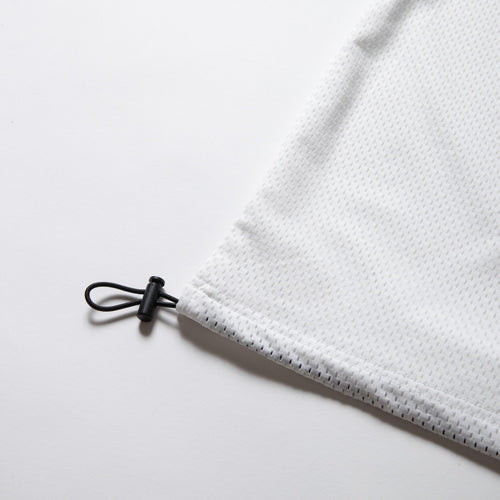 MESH SPONSORED MOCK TEE WHITE