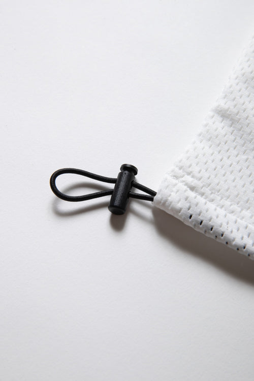 MESH SPONSORED MOCK TEE WHITE