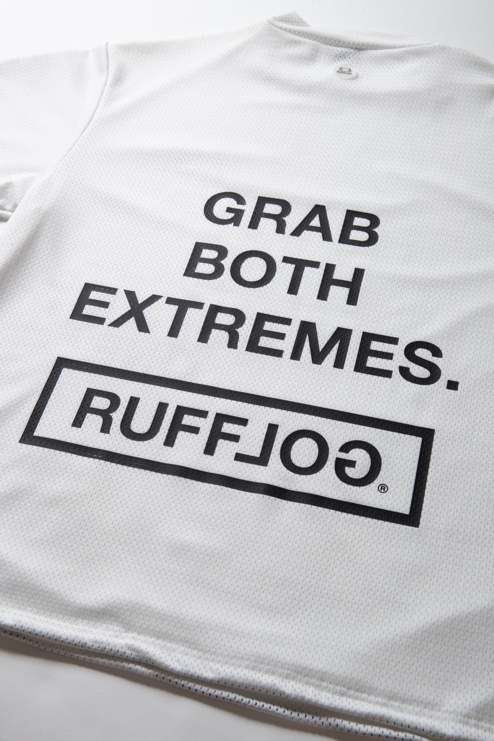 MESH SPONSORED MOCK TEE WHITE – RUFFLOG