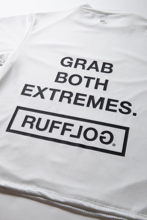 MESH SPONSORED MOCK TEE WHITE
