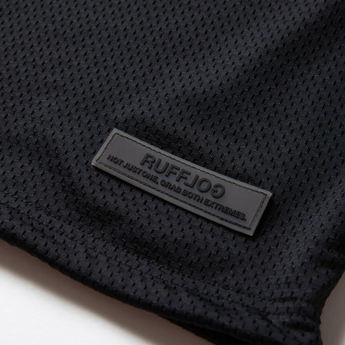 MESH SPONSORED MOCK TEE BLACK