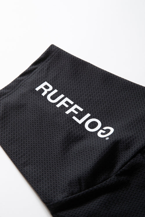 MESH SPONSORED MOCK TEE BLACK
