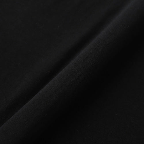 SQUARE LOGO MOCK NECK T-SHIRT BLACK