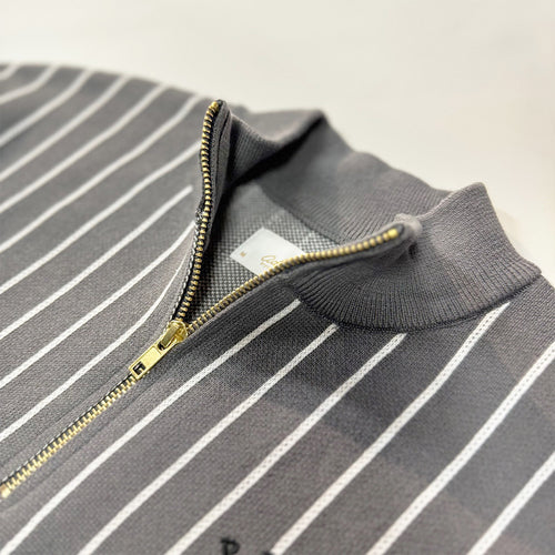 HALF ZIP MOCK NECK L/S