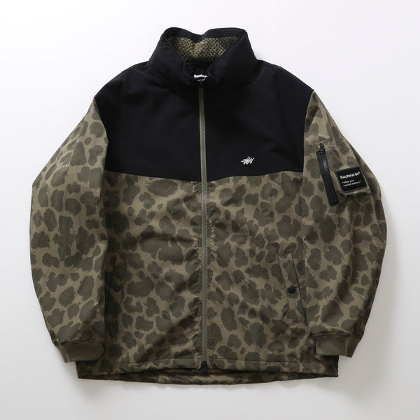 Thermo Stand Neck Jacket Olive Leopard