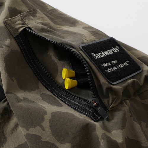 Thermo Stand Neck Jacket Olive Leopard