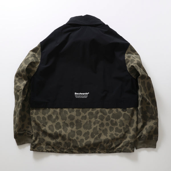 Thermo Stand Neck Jacket Olive Leopard