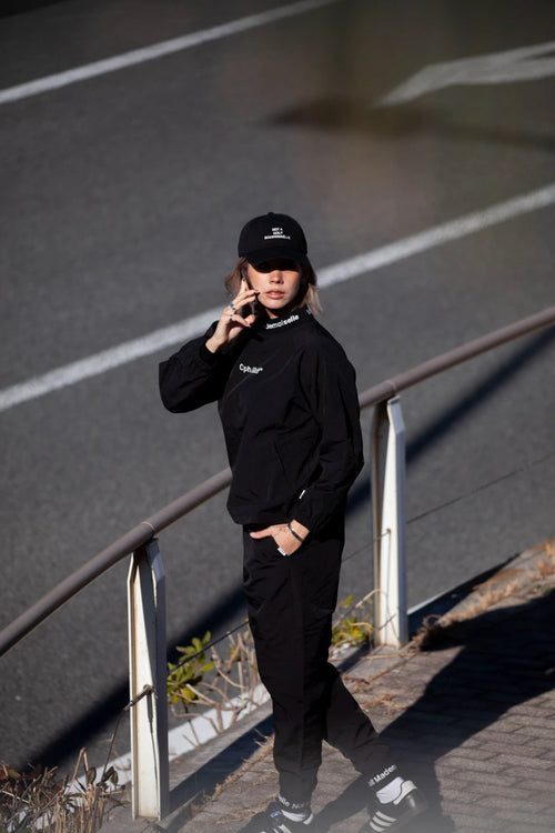 [WOMEN] JACQUARD MOCK NECK WIND BREAKER