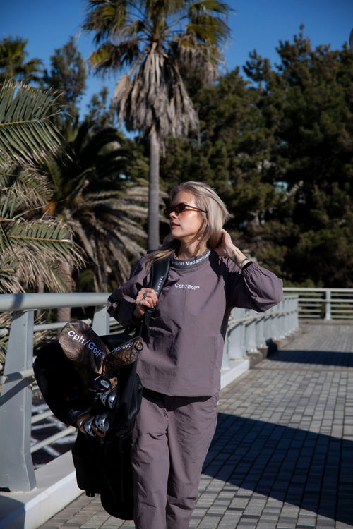 [WOMEN] JACQUARD MOCK NECK WIND BREAKER