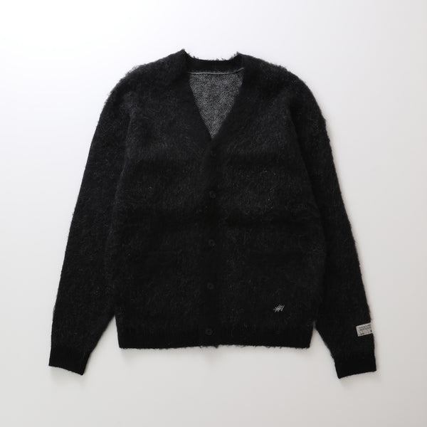 Mohair Knit Cardigan Black