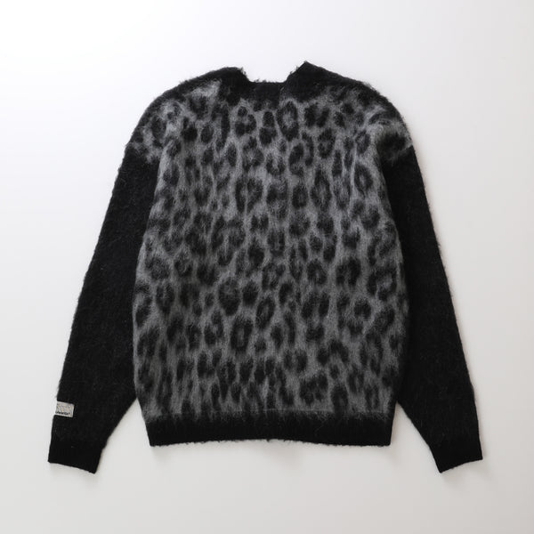 Mohair Knit Cardigan Black