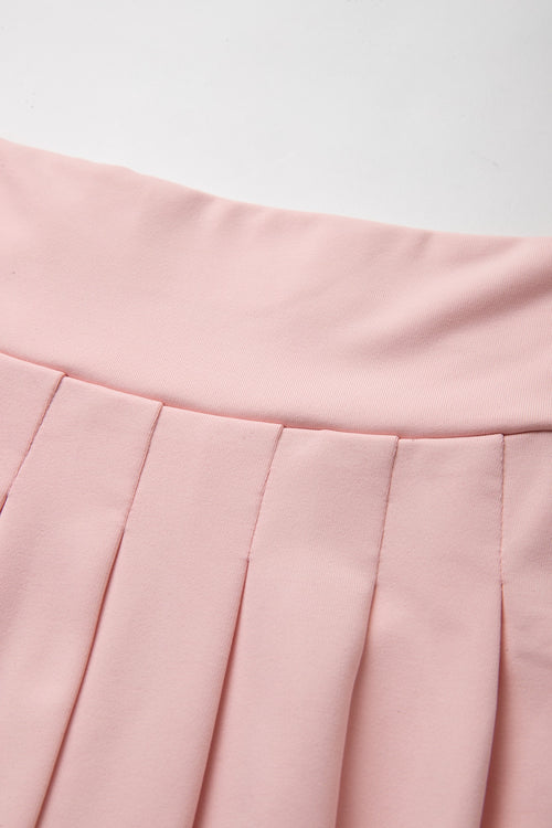 RUFFLOG CURSIVE LOGO SKIRT PINK