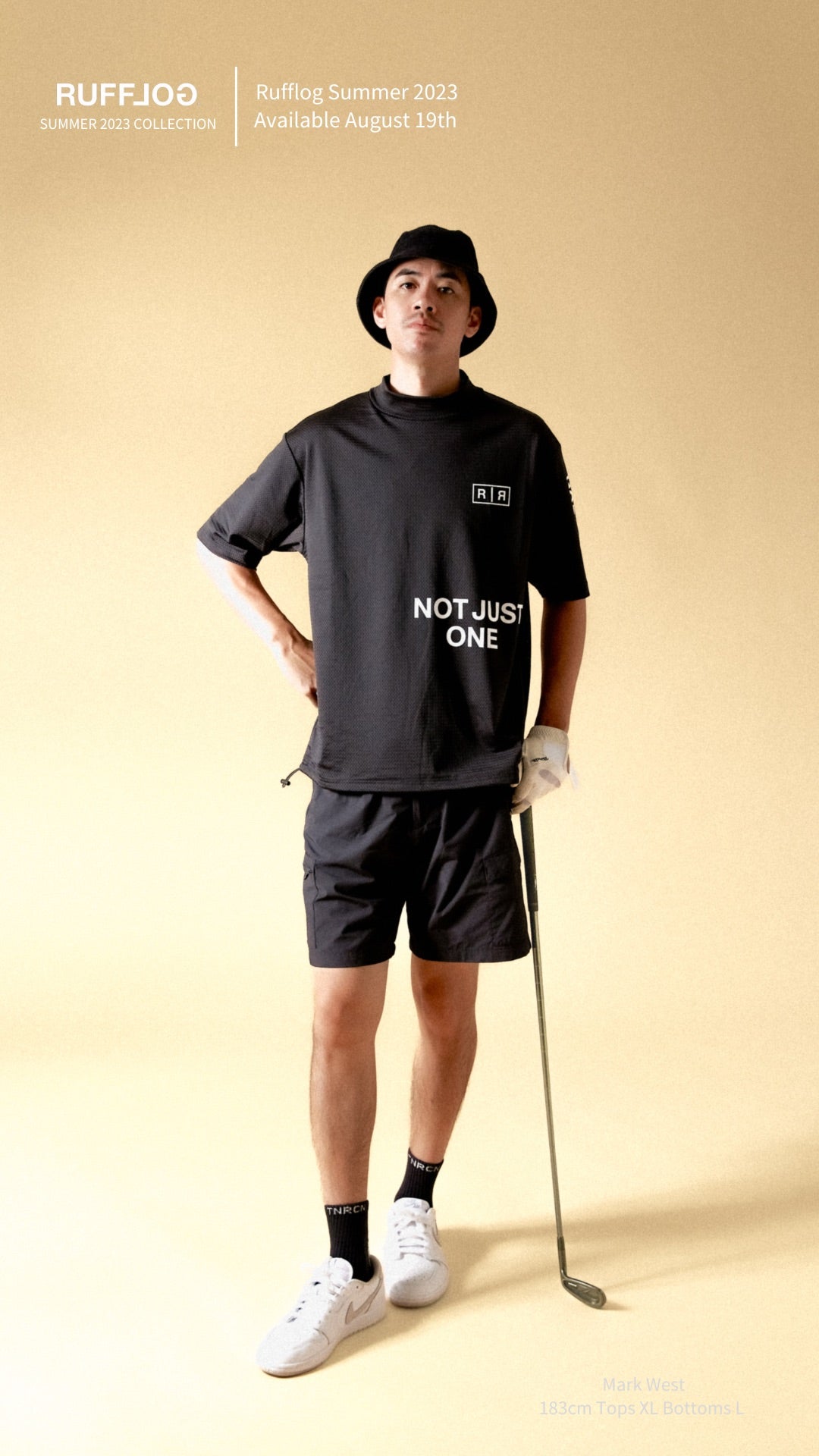 MESH SPONSORED MOCK TEE BLACK – RUFFLOG