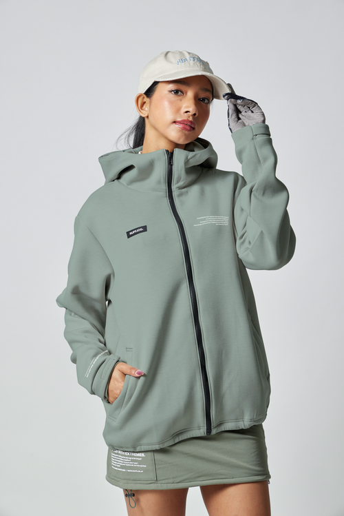 ZIP HOODIE JACKET KHAKI