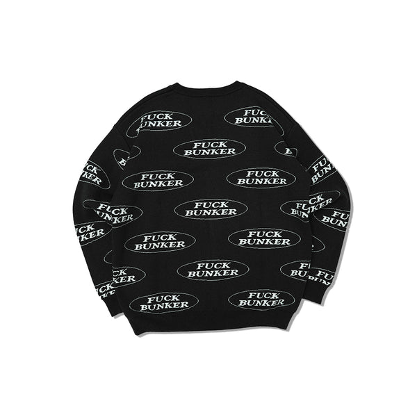 Fuck Bunker Jacquard SWEATER | Black