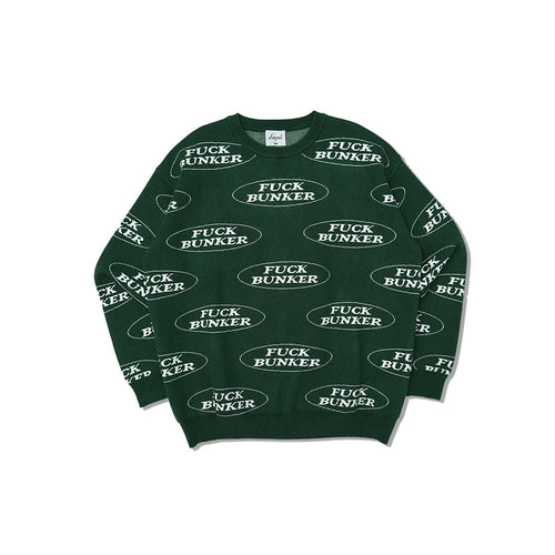 Fuck Bunker Jacquard SWEATER | Green