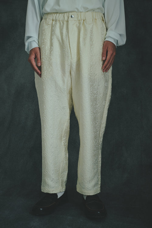 Jacquard Ankle-cut PANTS White