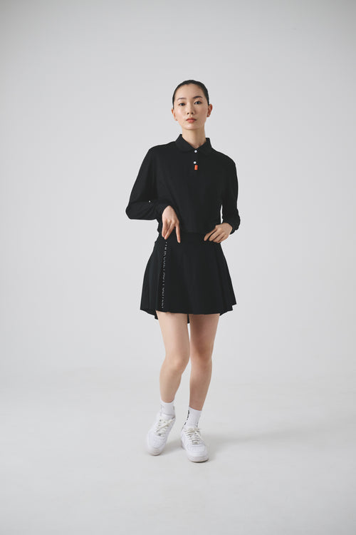Basic Short L/S POLO BLACK
